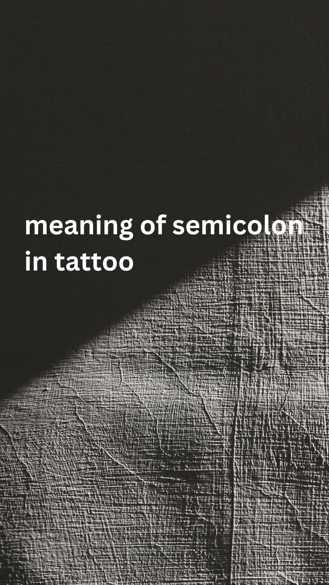 meaning of semicolon in tattoo
