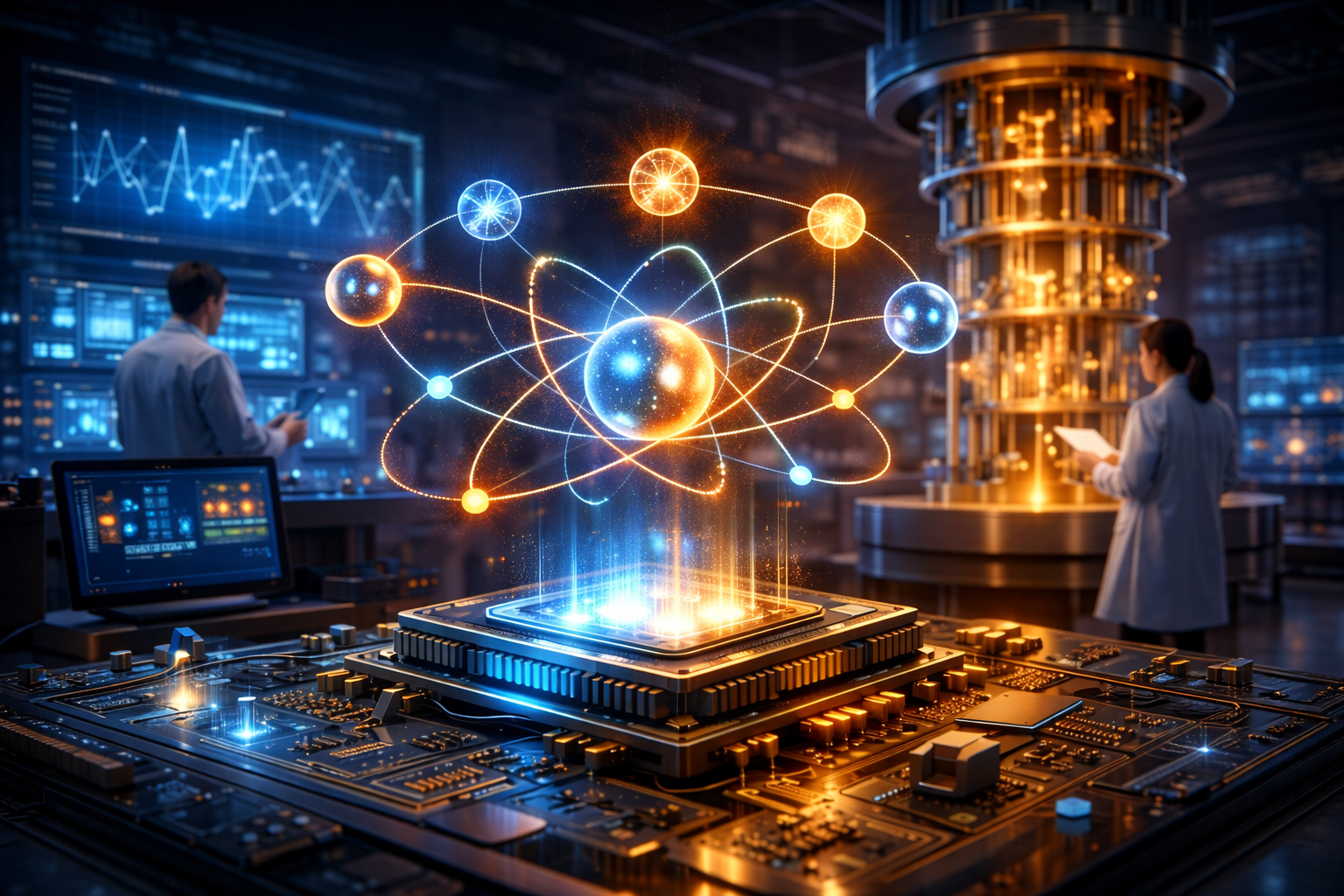 Quantum computing technology concept